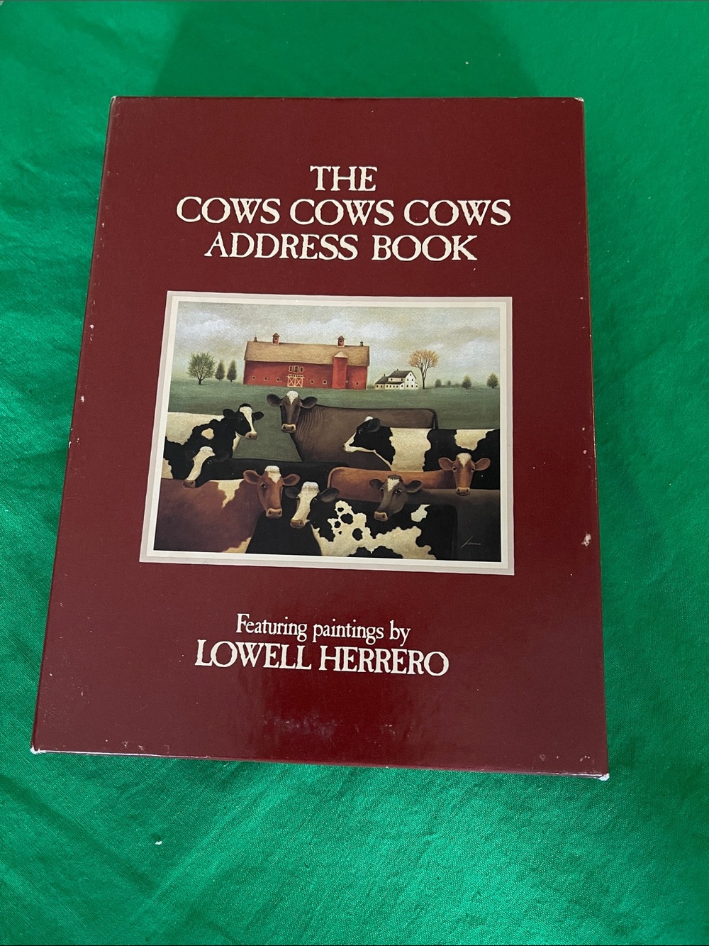 'The Cows Cows Cows' Burgundy Address Book